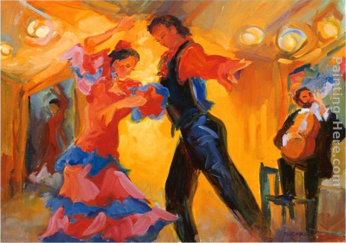 La Pareja del Flamenco painting - Flamenco Dancer La Pareja del Flamenco art painting